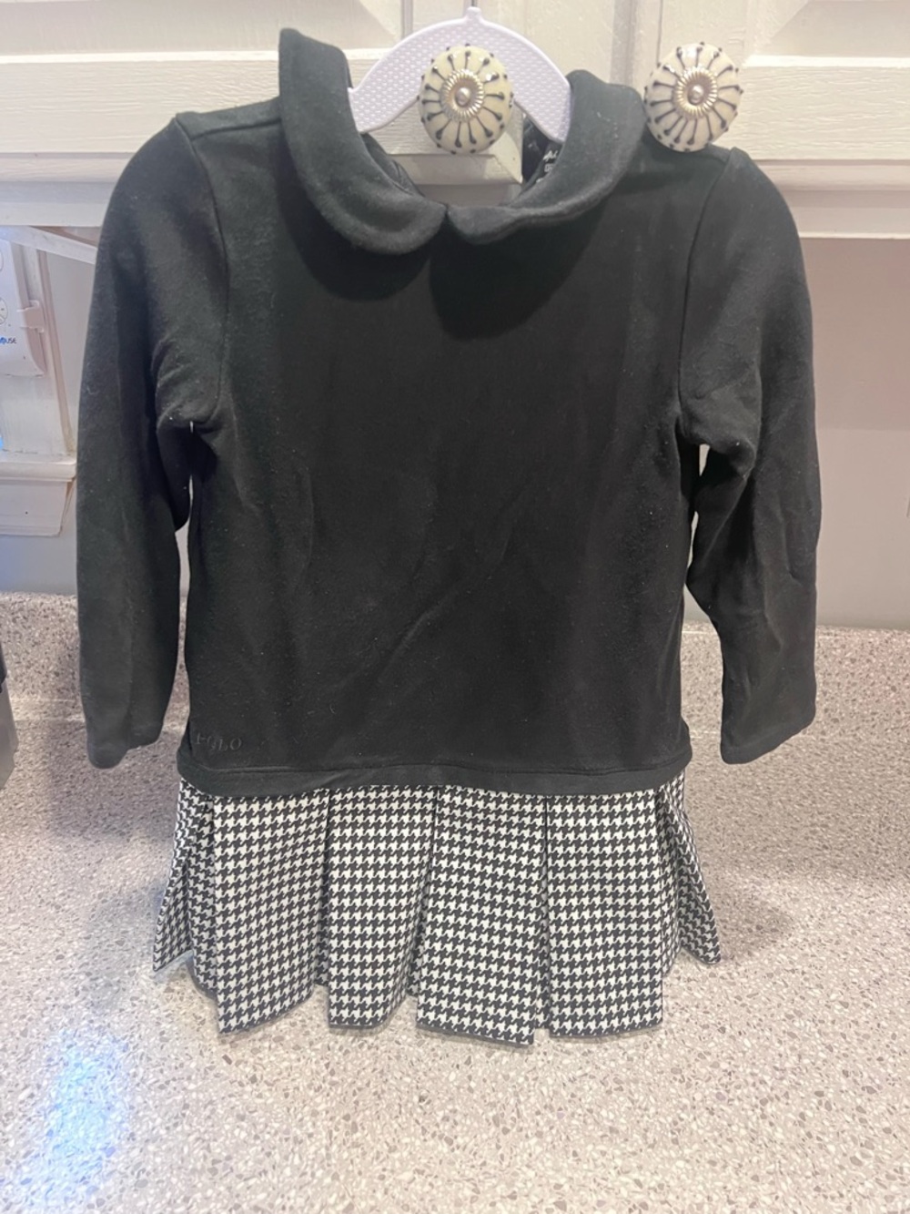 Ralph Lauren Black Baby Hoodie with White Logo Print